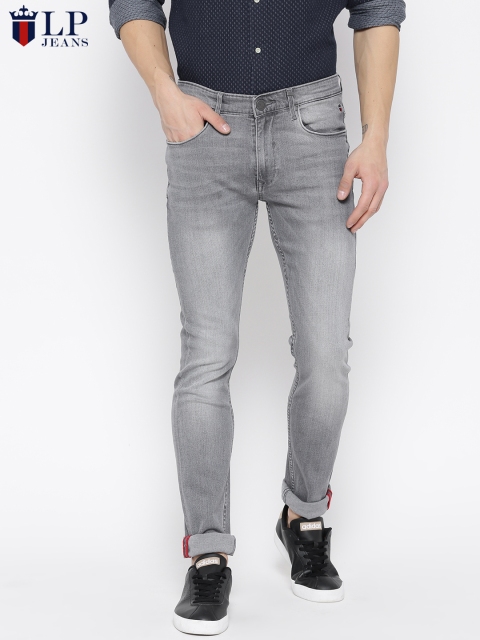 

Louis Philippe Jeans Men Grey Skinny Fit Low-Rise Clean Look Stretchable Jeans