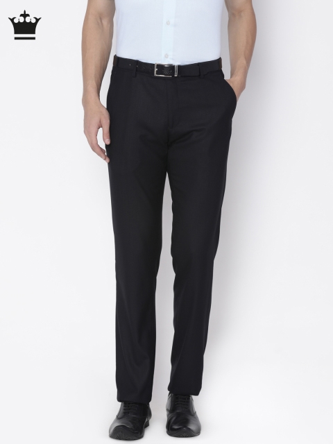 

Louis Philippe Men Black Ultra Fit Formal Trousers