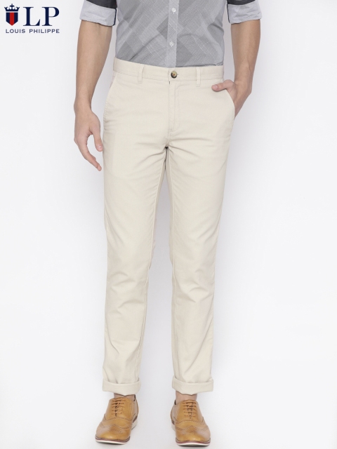 

Louis Philippe Sport Men Beige Regular Fit Solid Chinos