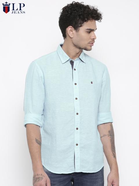 

Louis Philippe Jeans Men Blue Union SQ Slim Fit Solid Casual Shirt
