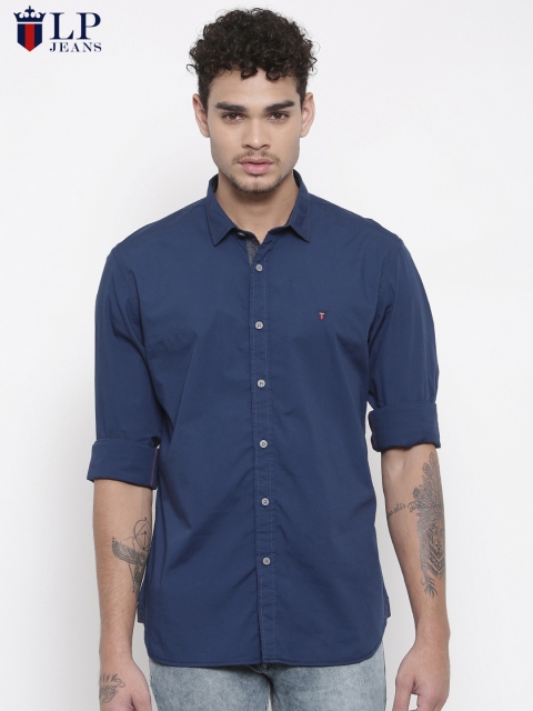 

Louis Philippe Jeans Men Blue Slim Fit Solid Casual Shirt