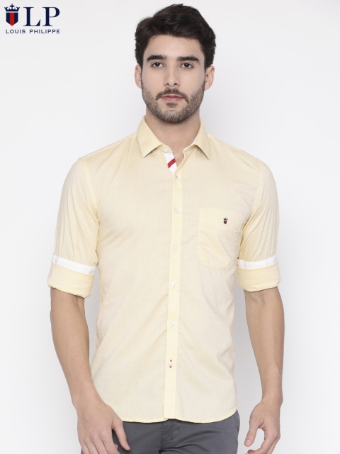 

Louis Philippe Sport Men Yellow Slim Fit Solid Casual Shirt