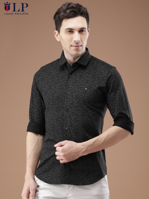 

Louis Philippe Sport Men Black & Grey Slim Fit Printed Casual Shirt