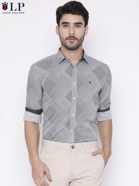 

Louis Philippe Sport Men Grey Slim Fit Printed Casual Shirt