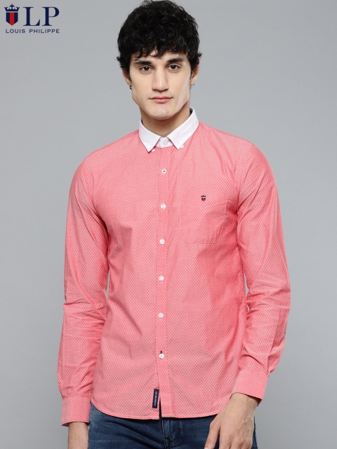 

Louis Philippe Sport Men Pink Slim Fit Self-Design Casual Shirt