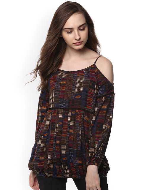 

Taurus Women Printed Peplum Top, Multi