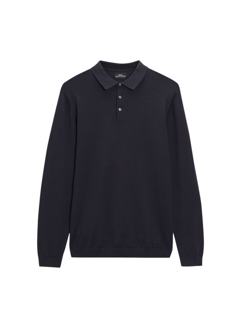 

next Men Navy Blue Solid Polo Collar T-shirt