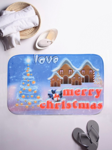 

Cortina Blue Printed Rectangular Bath Rug