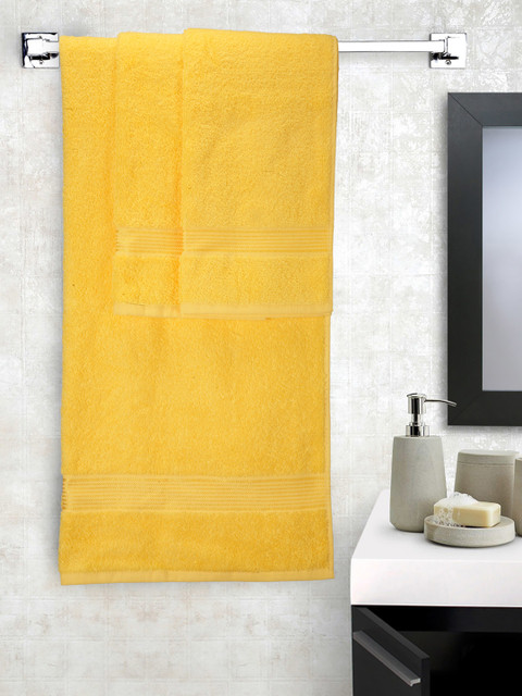 

BIANCA Yellow Set of 3 Cotton 380 GSM Towels