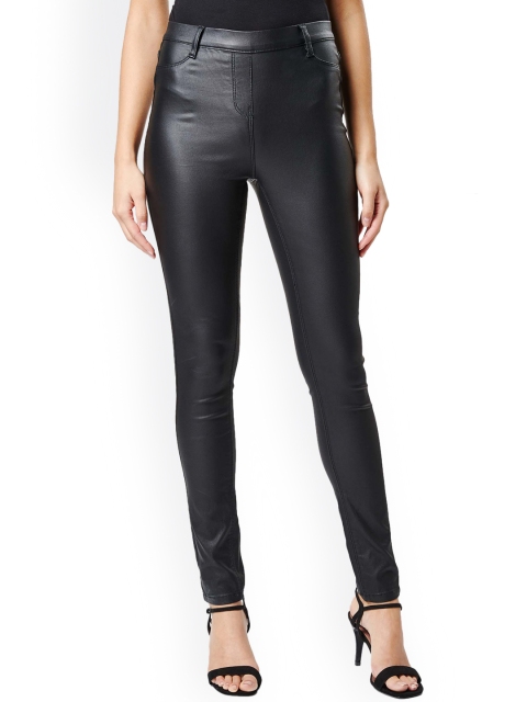 

next Women Black Slim-Fit Treggings