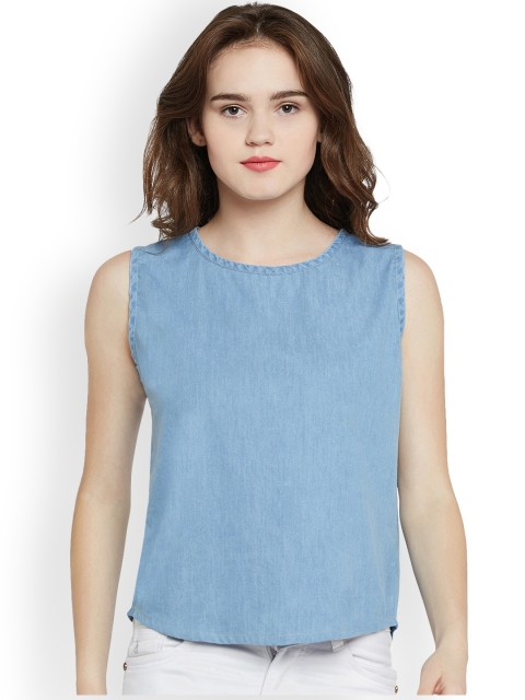 

Miss Chase Women Blue Solid Top