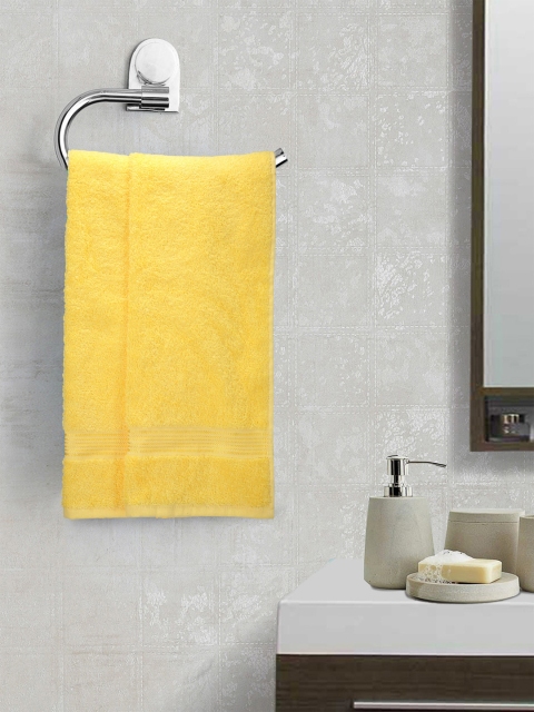 

BIANCA Lorena Set of 2 Cotton 380 GSM Hand Towels, Yellow