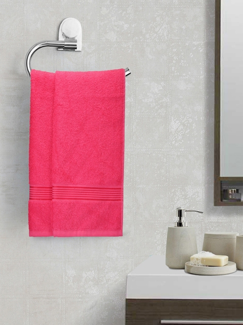 

BIANCA Lorena Set of 2 Cotton 380 GSM Hand Towels, Pink
