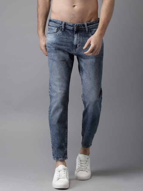 

Moda Rapido Men Blue Slim Fit Cropped Mid-Rise Clean Look Stretchable Jeans