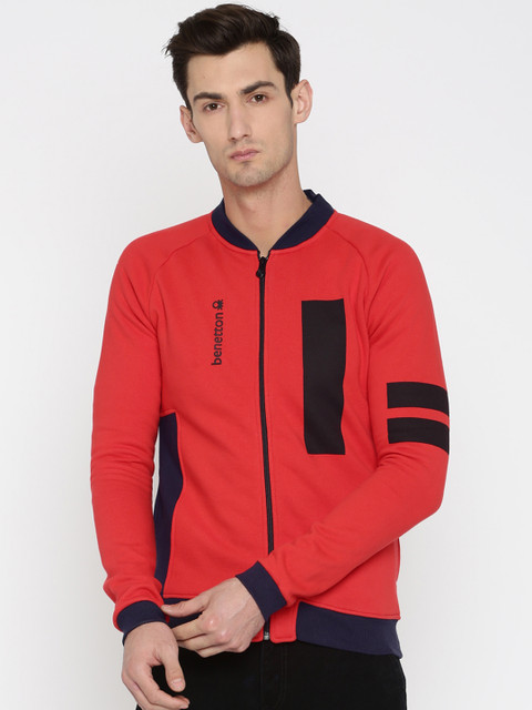 

United Colors of Benetton Men Red Sweatshirt