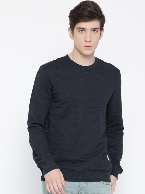 

United Colors of Benetton Men Navy Blue Solid Sweatshirt