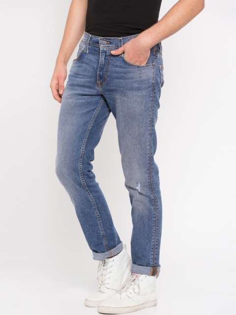 

Levis Men Blue 511 Slim Fit Mid-Rise Low Distress Jeans