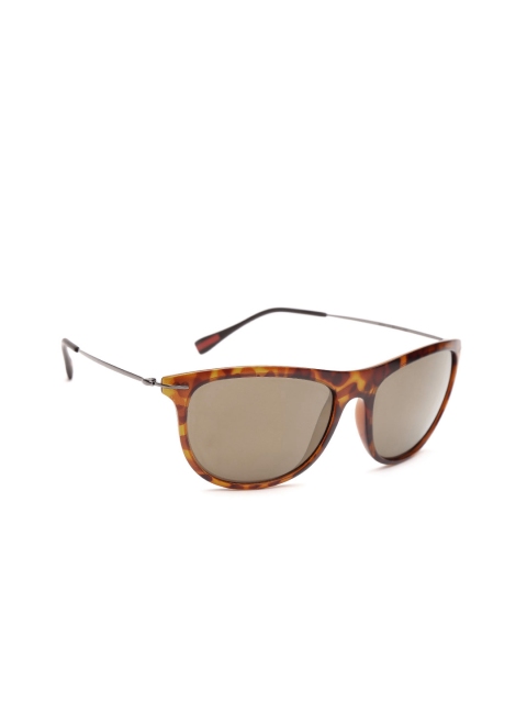 

IDEE Unisex Printed Oval Sunglasses, Brown