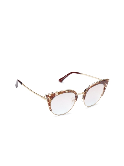 

IDEE Unisex Mirrored Cateye Sunglasses, Grey