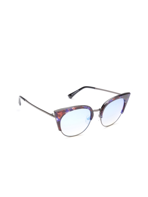 

IDEE Women Mirrored Cateye Sunglasses EC196, Blue