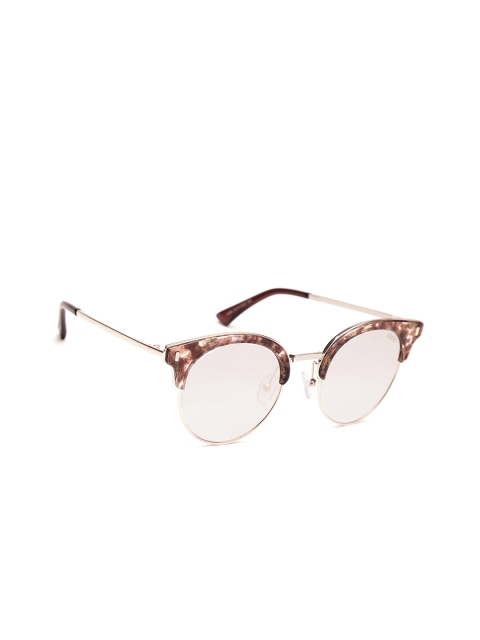 

IDEE Unisex Mirrored Clubround Sunglasses EC200, Gold