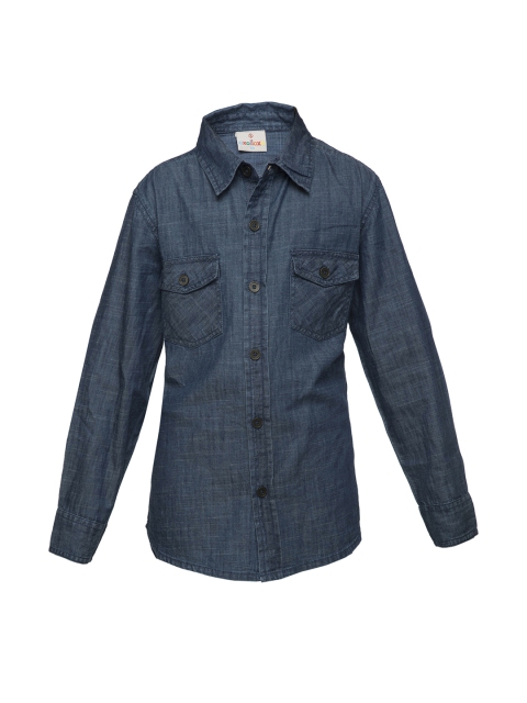 

Oxolloxo Boys Blue Relaxed Regular Fit Solid Casual Shirt