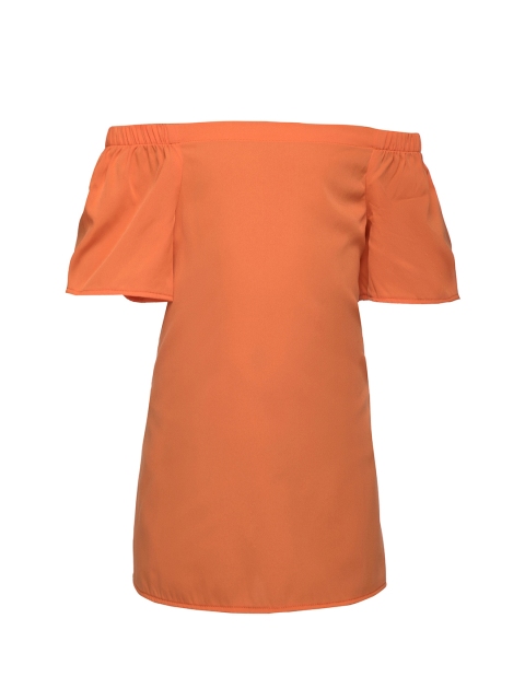 

Oxolloxo Girls Orange Solid Off-Shoulder Top