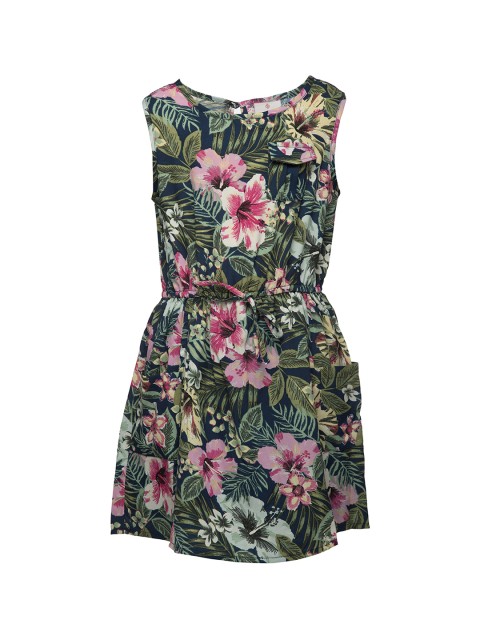 

Oxolloxo Girls Multicoloured Printed A-Line Dress, Multi