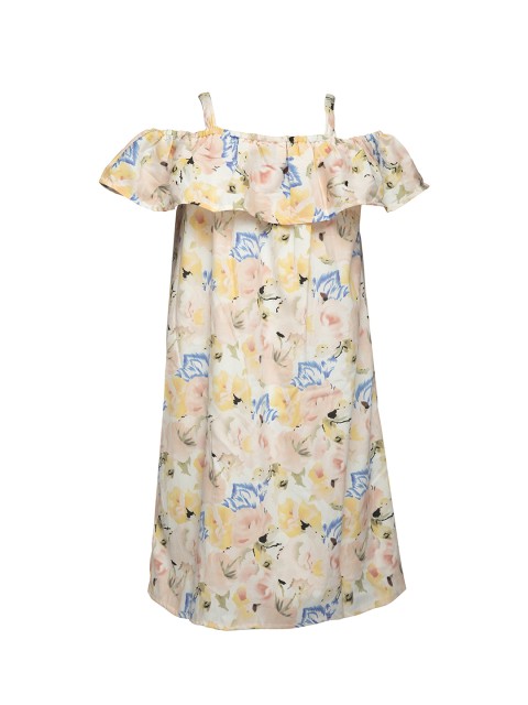 

Oxolloxo Girls Multicoloured Printed A-Line Dress, Multi