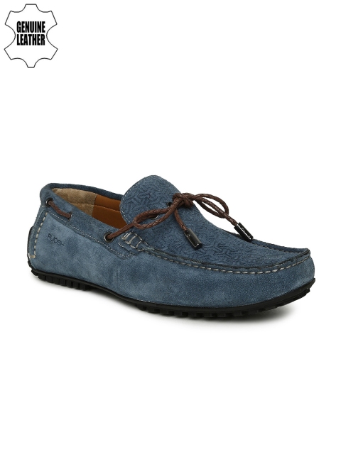 

Ruosh Men Blue Suede Driving Shoes