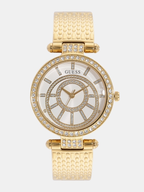 

GUESS Women Off-White Analogue Watch
