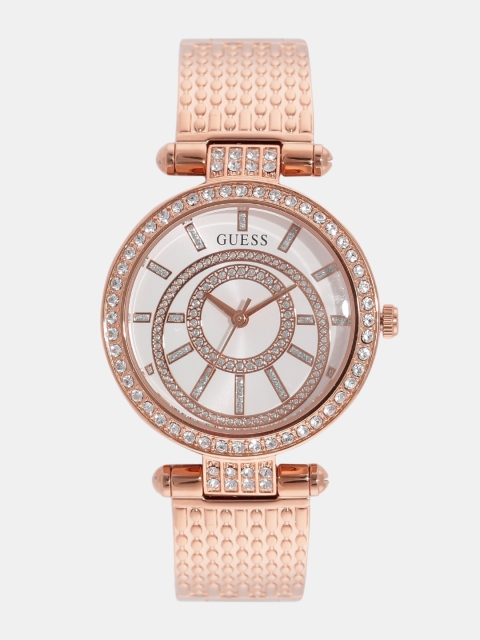 

GUESS Women Off-White Analogue Watch