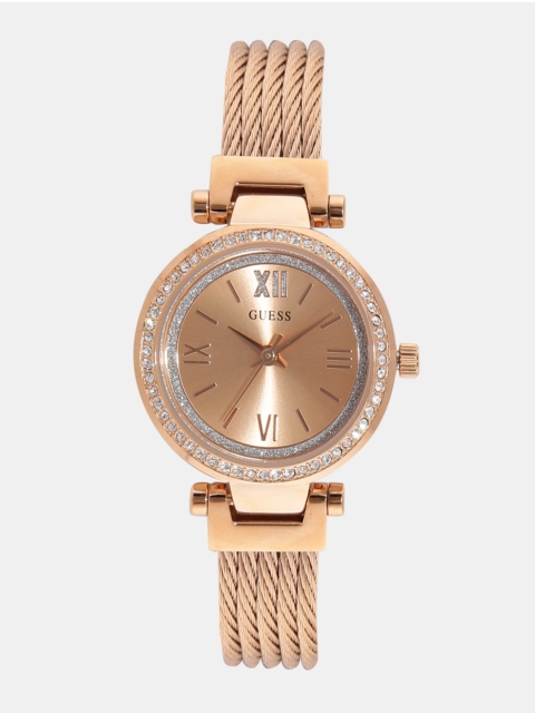 

GUESS Women Rose Gold-Toned Analogue Watch