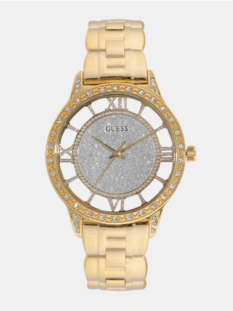 

GUESS Women Silver-Toned Analogue Watch