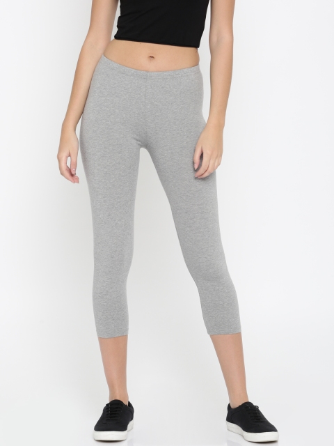 

Splash Solid 3/4th Leggings, Grey