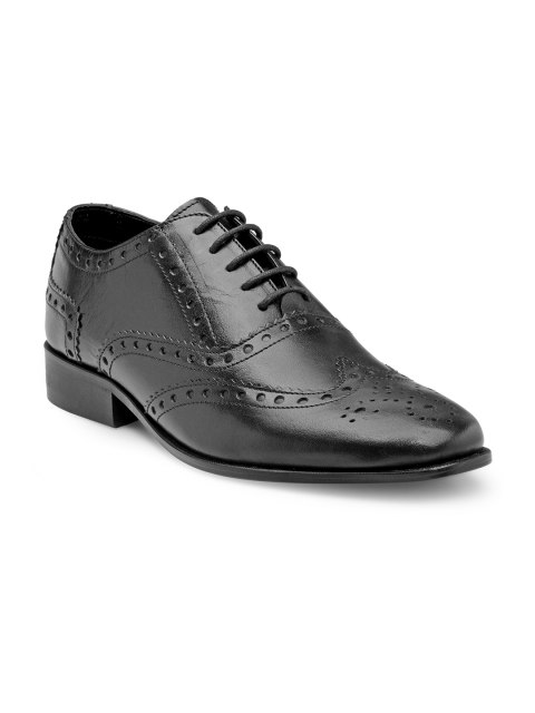 

Franco Leone Men Black Formal Oxford Shoes