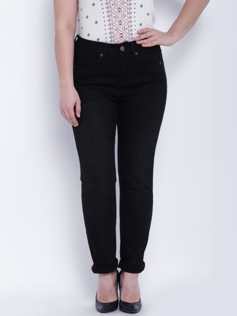 

aLL Plus Size Women Black Regular Fit Mid-Rise Clean Look Stretchable Jeans