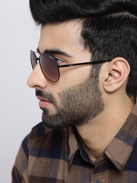 

Pepe Jeans Unisex Aviator Sunglasses PJ5141, Brown