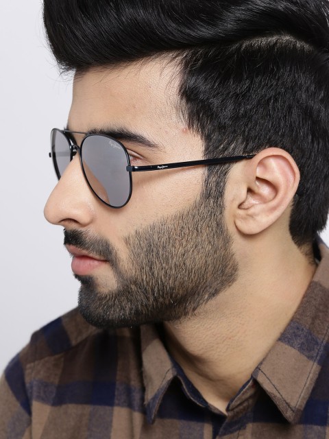 

Pepe Jeans Unisex Mirrored Aviator Sunglasses PJ5141, Grey