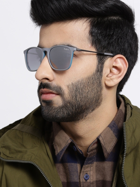 

Pepe Jeans Unisex Mirrored Square Sunglasses PJ7307, Grey