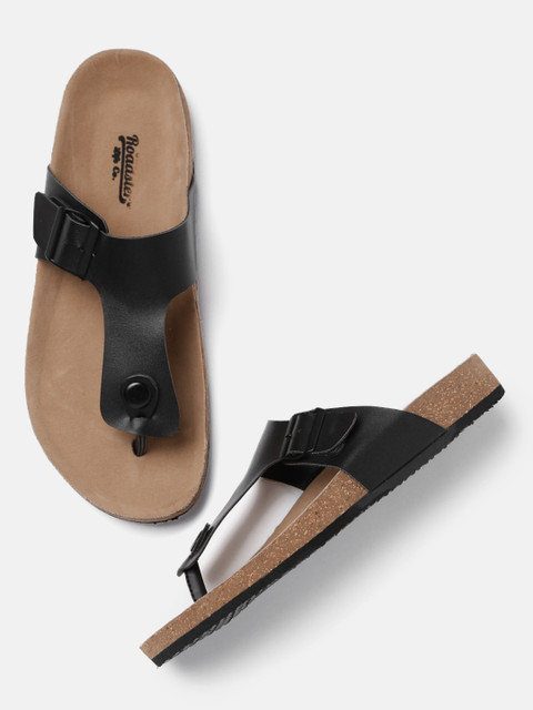 Roadster Black Sandals for Men online 