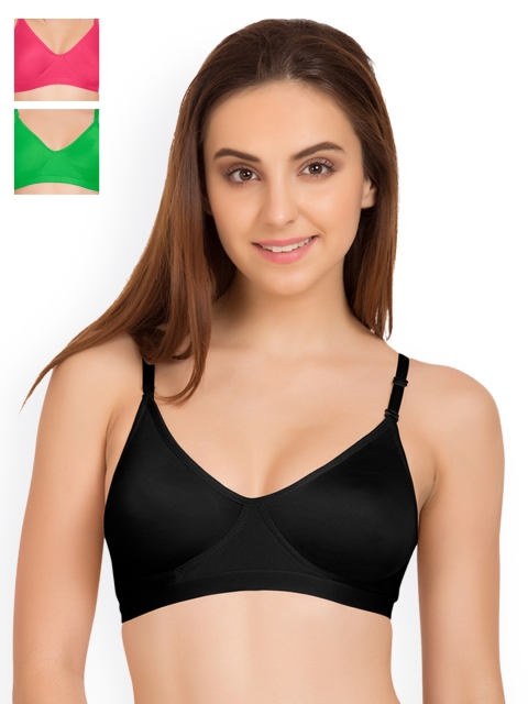 

Tweens Pack of 3 Full Coverage T-shirt Bras TW9265, Black