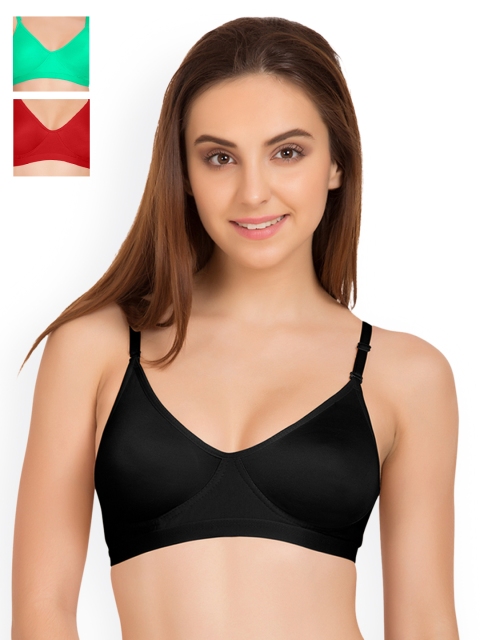 

Tweens Pack of 3 Full Coverage T-shirt Bras TW9265, Black