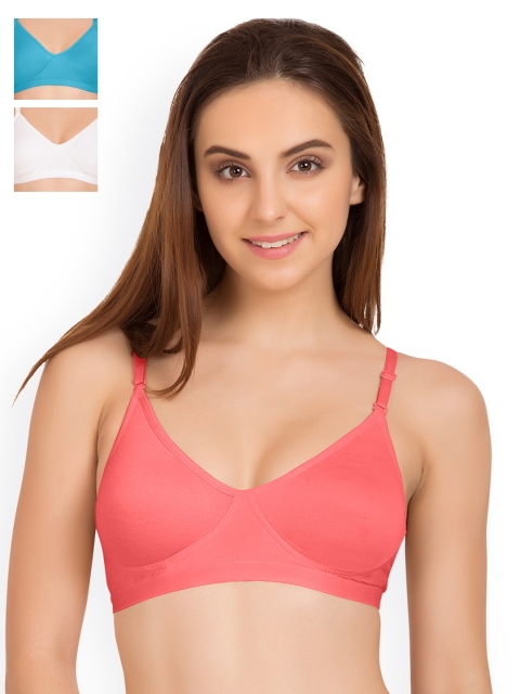 

Tweens Pack of 3 Full Coverage T-shirt Bras TW9253, Coral
