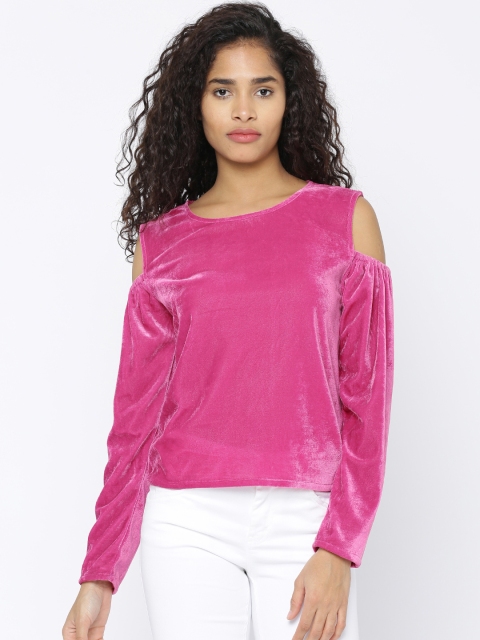 

Besiva Women Pink Solid Top