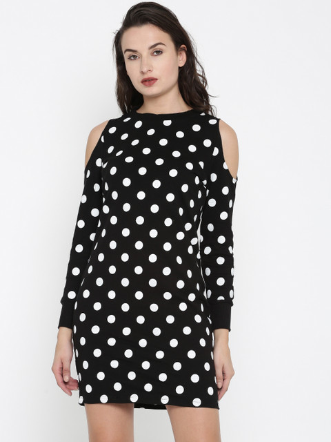 

Splash Women Black & White Printed Sheath Dress