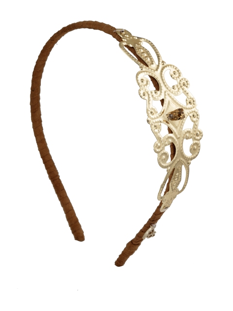 

HAIR DRAMA COMPANY Brown Embellished Hairband