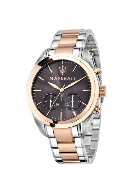 

Maserati Men Black & Dual-Toned Chronograph Watch R8873612003