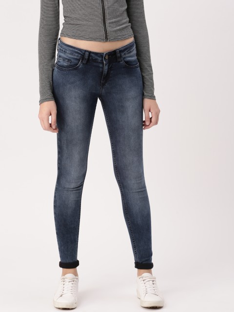 

DressBerry Women Blue Skinny Fit Mid-Rise Clean Look Stretchable Jeans