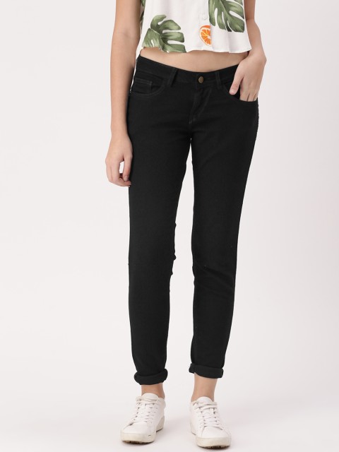 

DressBerry Women Black Skinny Fit Mid-Rise Clean Look Stretchable Jeans